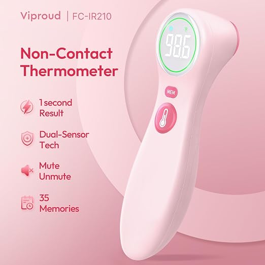 No-Touch Thermometer for Adults and Kids, 1-Second Fast Reading, Color-Coded - Image 2