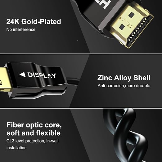 UL Certified CL3 Rated Fiber Optic HDMl Cable 25FT, 48Gbps Ultra Small - Image 7