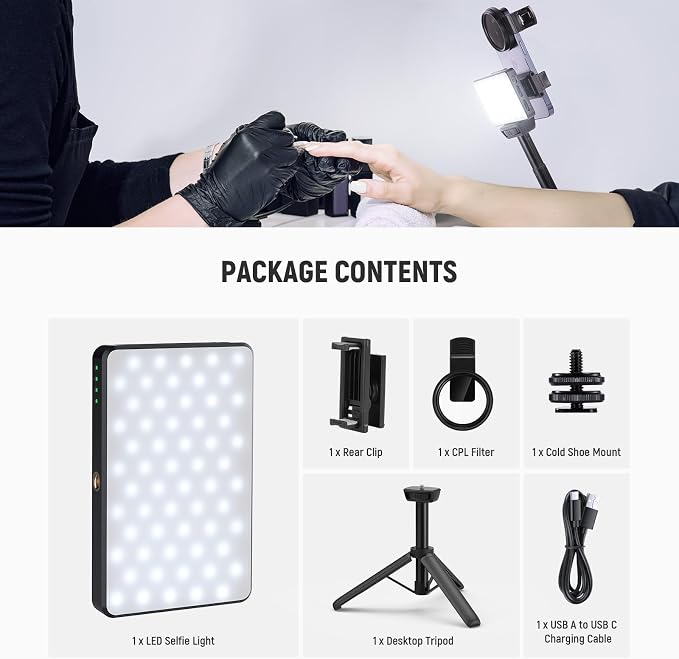 NEEWER Basics LED Selfie & Tattoo Light Compatible - Image 9