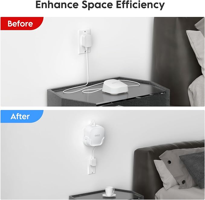 XLTTYWL eero 7 Wall Mount Kit, erro 7 Mount Bracket Optimize Space&Cable - Image 3