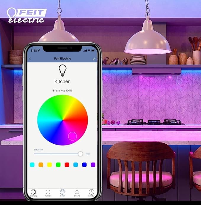 Feit Electric 50-Watt Equivalent MR16 Alexa Google Siri Smart RGBW LED Light - Image 8