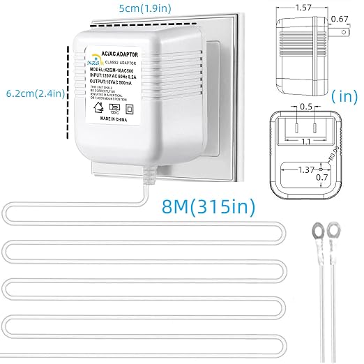Video doorbell Special Power Transformer, 18V500MA Ring doorbell Power Adapter - Image 6