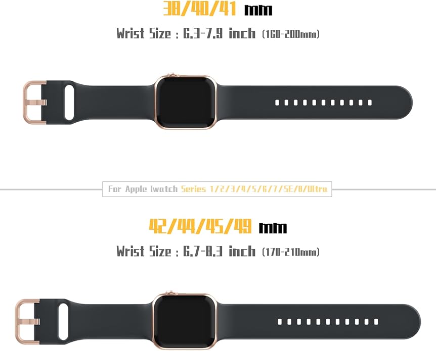 Sport Band Compatible with Apple Watch Bands 49mm 46mm 45mm 44mm 42mm 41mm 40mm - Image 7