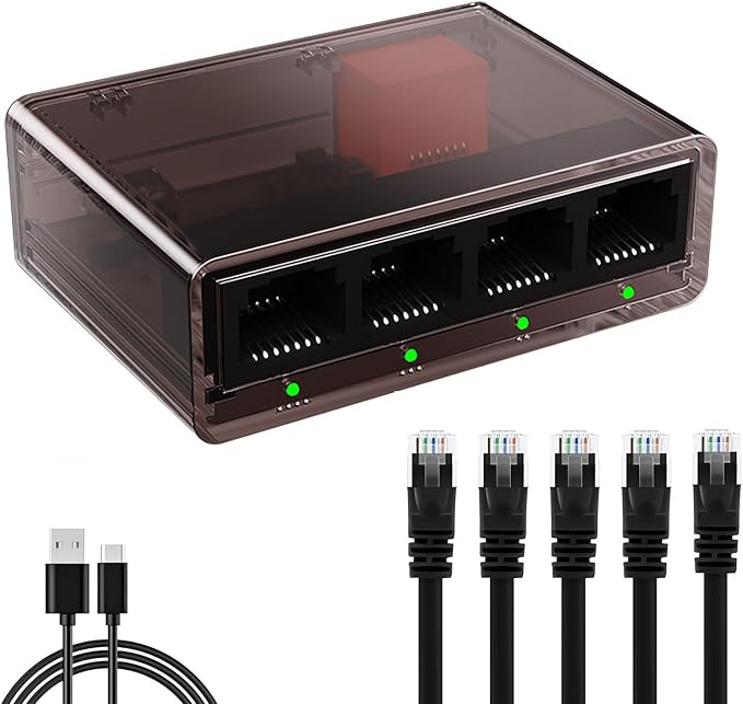 Gigabit Ethernet Splitter 1 to 4 by Unknown