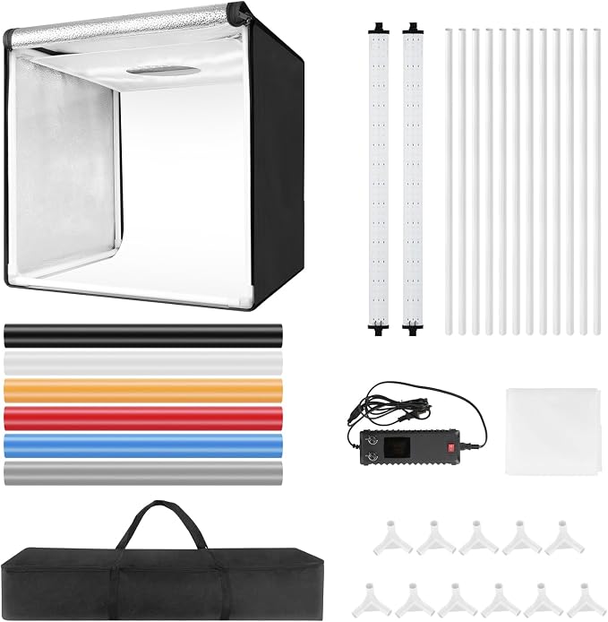 Bi-Color LED Photo Light Box 32x32 inch, Dimmable LEDs Product Photography - Image 7