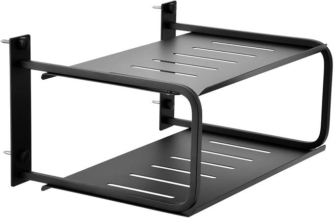 Tookie 2 Layers Projector Shelf, Wall Mount Double Floating Shelf Under TV by Unknown