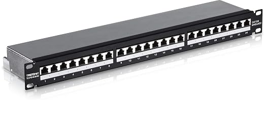 TRENDnet 24-Port Cat6A Shielded Patch Panel, 1U 19" Metal Housing, 10G Ready by TRENDnet