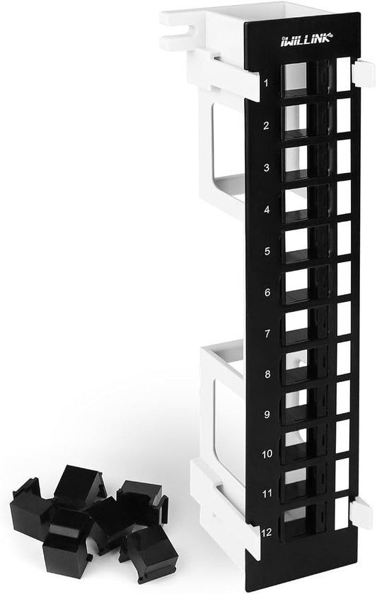 Iwillink Blank 12-Port Keystone Patch Panel by IWILLINK