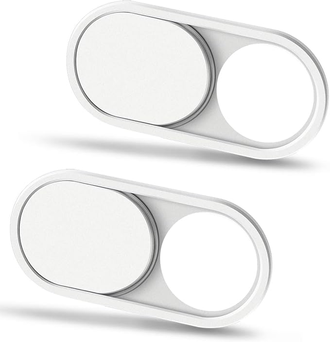 CloudValley Webcam Cover Slide, 0.023 Inch White, Web Camera Cover by CloudValley