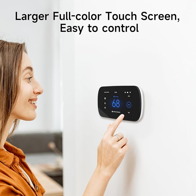 Smart Thermostats for Home, WiFi Thermostats 4.3 Inches Touch Screen Compatible - Image 4
