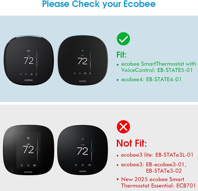 CaseBot Wall Plate for Ecobee 4 Smart Thermostat & Ecobee SmartThermostat - Image 2