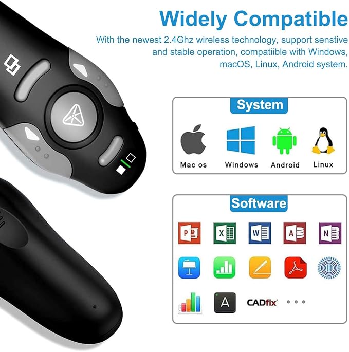 VOVIGGOL USB/Type-C 2 in 1 Presentation Clicker - Image 6