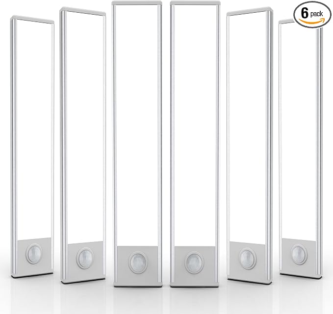 6 Pack Under Cabinet Lights Wireless, 50 LED Motion Sensor Light Indoor by AVEVA