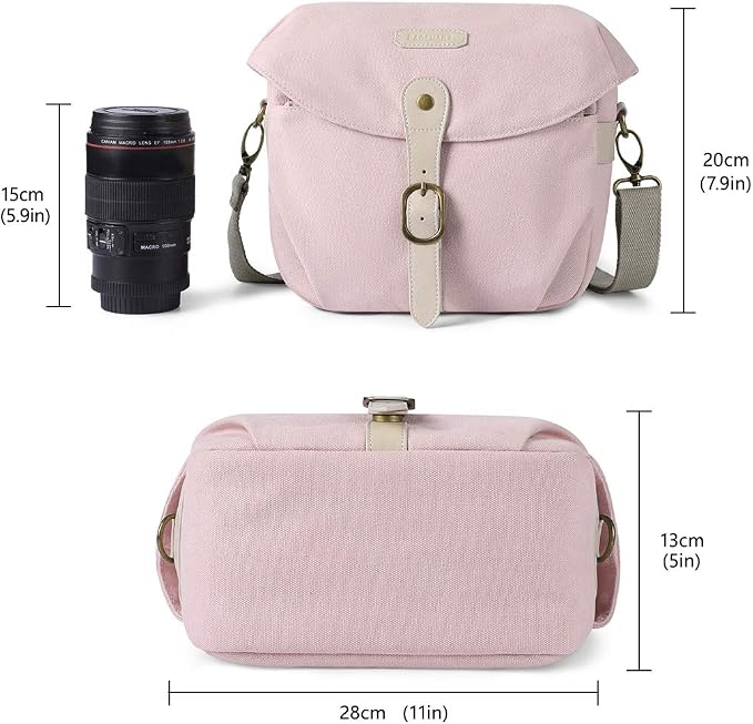BAGSMART Camera Bag, SLR DSLR Canvas Crossbody Camera Case, Compact Camera - Image 6
