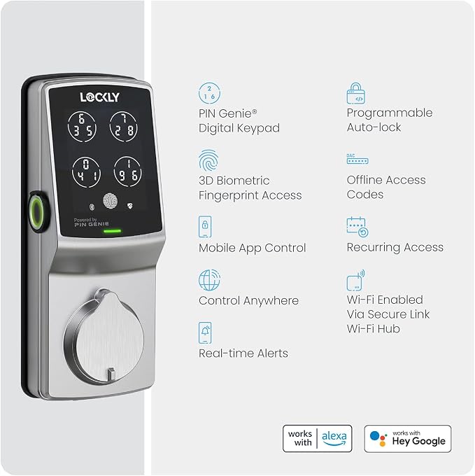 Lockly Secure Pro Wi-Fi Smart Door Lock, Keyless Entry - Image 9