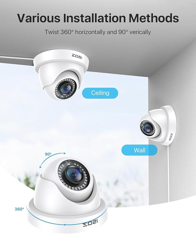 ZOSI 2MP 1920TVL Hybrid 4 in 1 TVI CVI AHD CVBS Security Camera, 1080P HD - Image 9