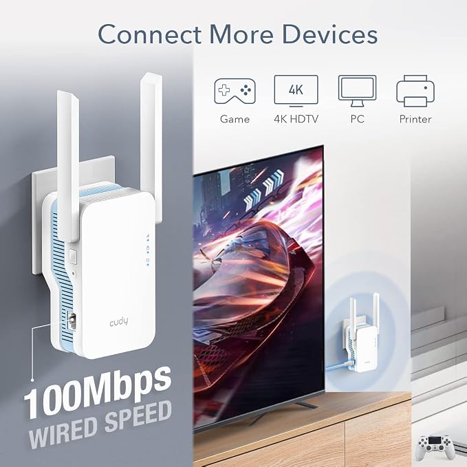Cudy AC1200 WiFi Extender, 1.2Gbps Home Signal Booster, Dual Band 5GHz/2.4GHz - Image 5