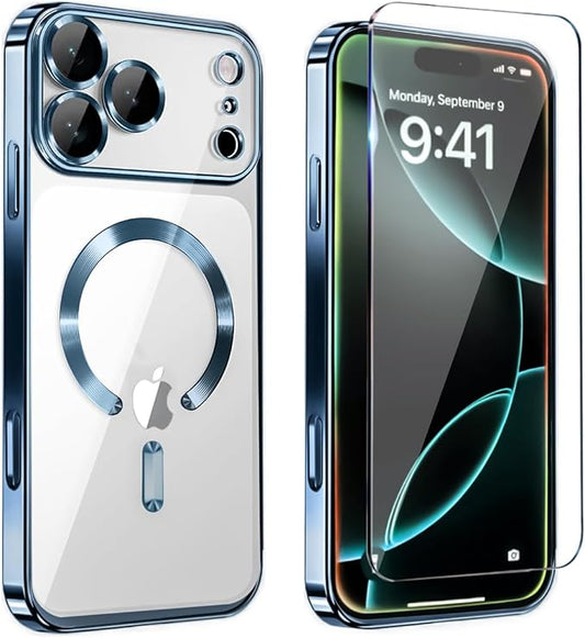 Magnetic Glossy Case for iPhone 17 Pro, iPhone 17Pro Phone Case Slim Clear by Unknown