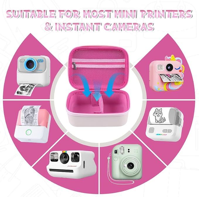 Carrying Case for Print Pods Mini Printer, Portable Mini Thermal Sticker Maker - Image 5