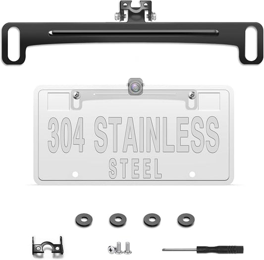 Pixelman Universal Car Rear View Camera License Plate Bracket, Upgraded Full by Pixelman