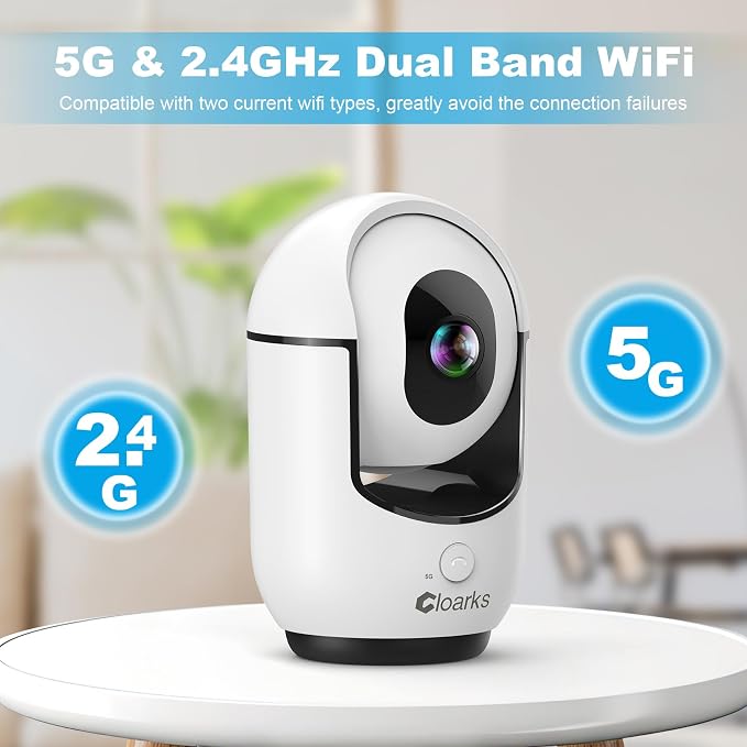 Cloarks 2K Pan/Tilt Security Camera, WiFi Indoor Cameras - Image 2