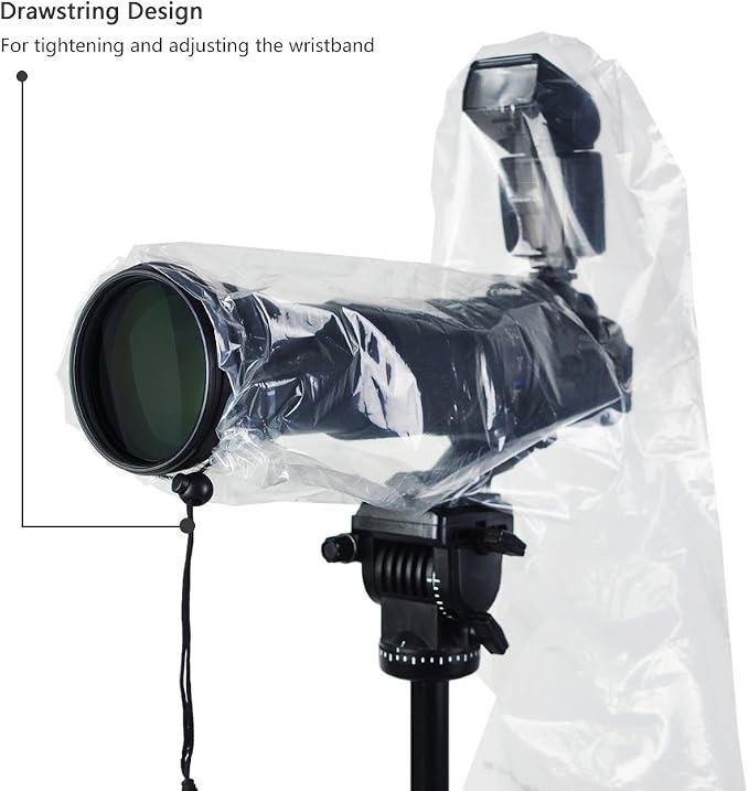 JJC 2 Types DSLR Camera Rain Cover Coat Sleeve Protector - Image 5