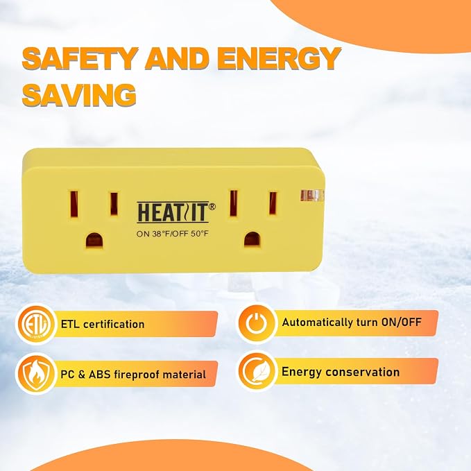 HEATIT ET-21 Freeze Thermostatically Controlled Outlet On at 38F /Off at 50F - Image 4