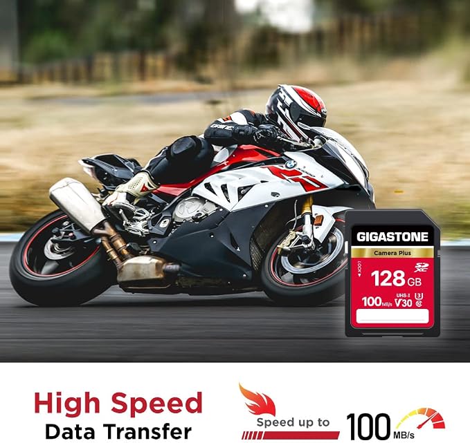 GIGASTONE 128GB SD Card, Camera Plus, UHS-I V30 U3 SDXC Memory Card High Speed - Image 3