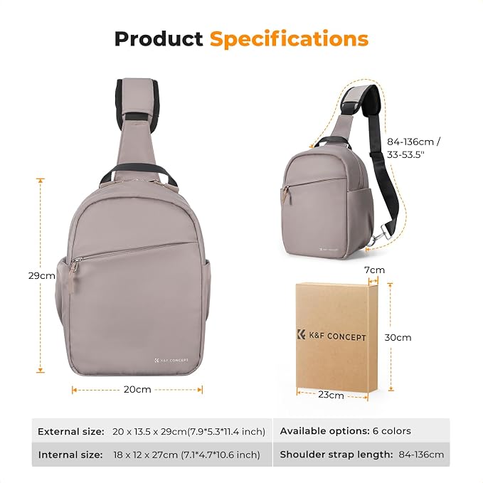 K&F CONCEPT Small Camera Bag for Photographer, Camera Sling Crossbody bag for - Image 8