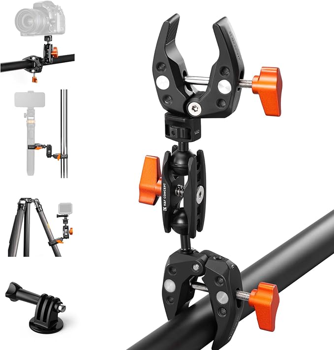 K&F CONCEPT Double Super Clamp Camera Mount by KFCONCEPT