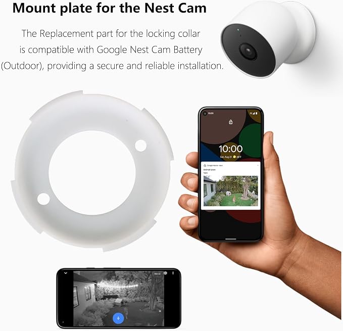 TEYOUYI Mounting Plate for Google Nest Camera Replacement Part for Nest Cam - Image 3