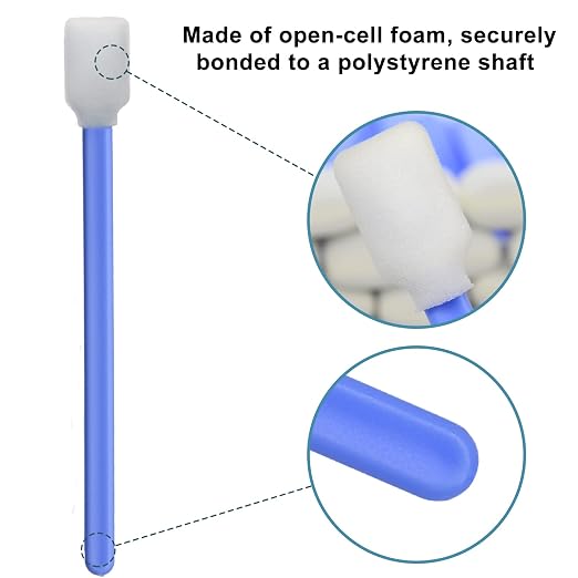 Wellgler's Foam Cleaning Swabs, Lint Free Foam Tip Swabs Kit, - Image 7