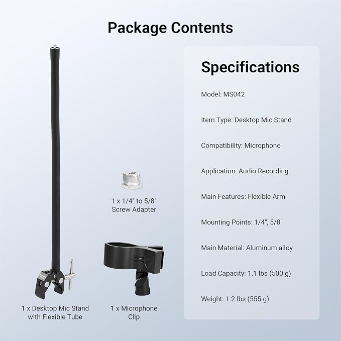 NEEWER Desktop Microphone Stand - Image 7