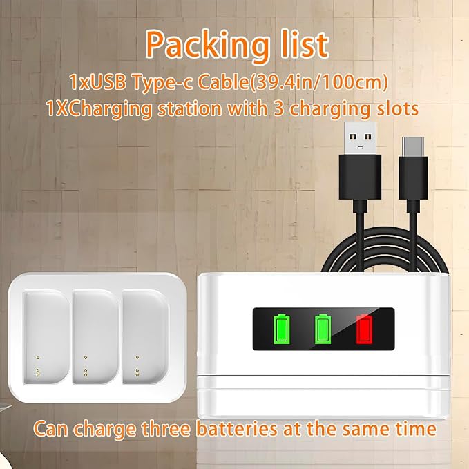 3-Slot Battery Charging Station/Battery Charger/Charging case, - Image 6
