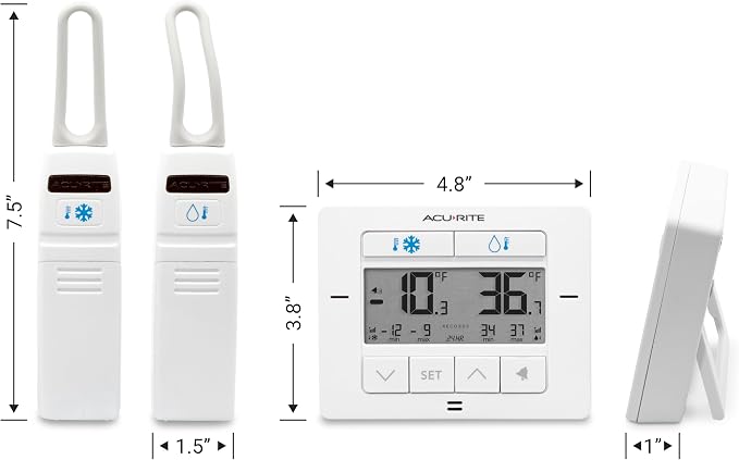AcuRite Matte White Digital Wireless Fridge and Freezer Thermometer - Image 6