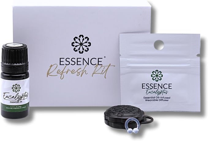 Essence Wearable Aromatherapy Nasal Diffuser – Eucalyptus Essential Oil Nose by Essence