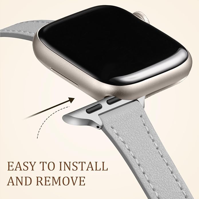 Charlam Slim Leather Band Compatible - Image 4