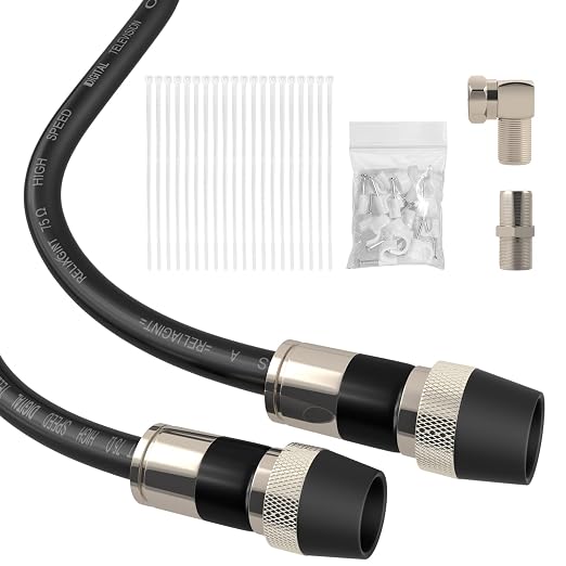 35ft RG6 Coaxial Cable, 75 Ohm TV Coax Cable by RELIAGINT