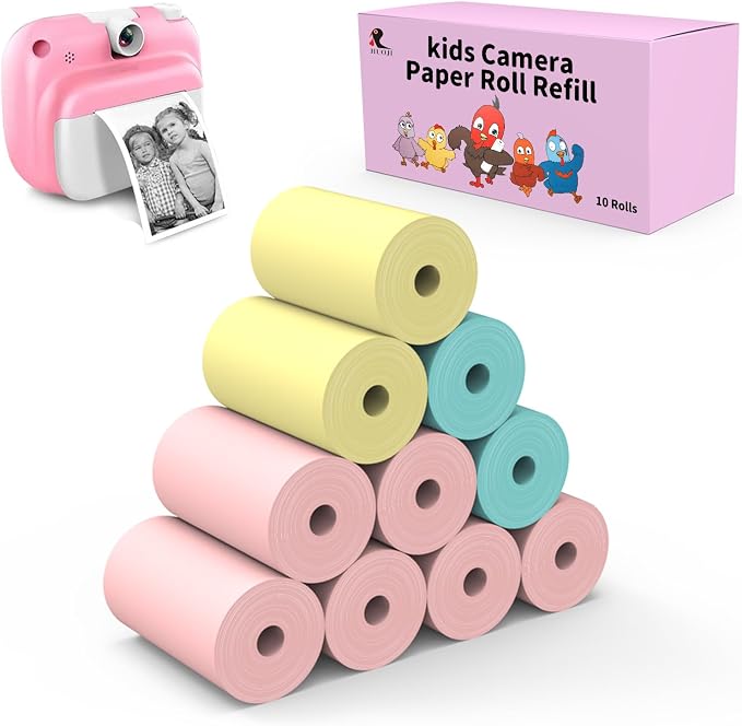 10 Rolls Kids Camera Paper Roll Refill by HUOJI