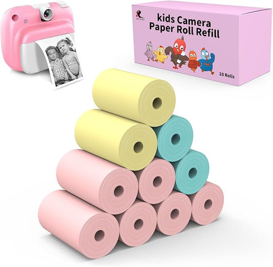10 Rolls Kids Camera Paper Roll Refill by HUOJI