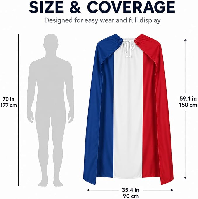 Flag Cape, Wearable Flag Costume, Be Suitable - Image 3