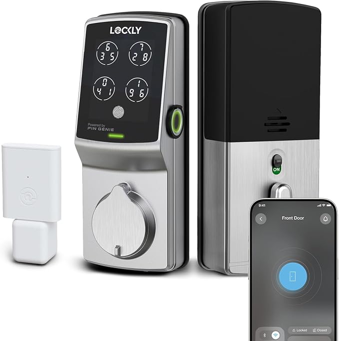 Lockly Secure Pro Smart Deadbolt Lock — Fingerprint Keyless Entry, PIN Genie® by Lockly