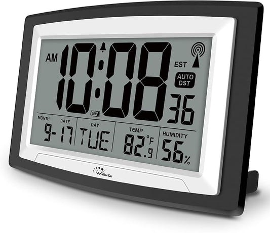 WallarGe Atomic Clock with Indoor Temperature and Humidity, 12.5 Inch by WallarGe