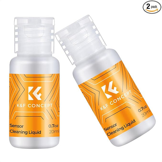 K&F CONCEPT 20ML*2 Camera Cleaning Solution, Microfiber Lens Cleaner Care Kit by KFCONCEPT