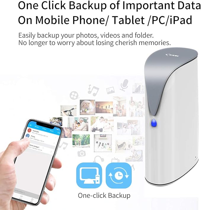 SSK 4TB Personal Cloud Network Attached Storage Support Wireless Remote Access - Image 5