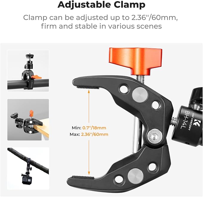 K&F CONCEPT Super Clamp Camera Clamp - Image 3