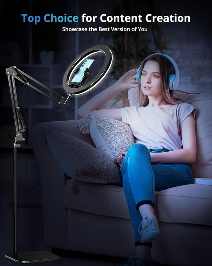 UBeesize 12" Ring Light Tripod for iPhone, Live Streaming, Photography - Image 6