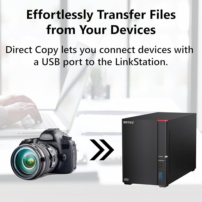 BUFFALO LinkStation 720 8TB 2-Bay Home Office Private Cloud Data Storage - Image 9