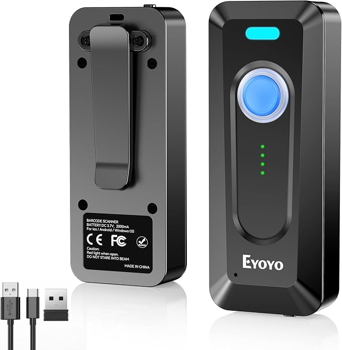 Eyoyo 2D Bluetooth Barcode Scanner: Portable QR Scanner by Eyoyo