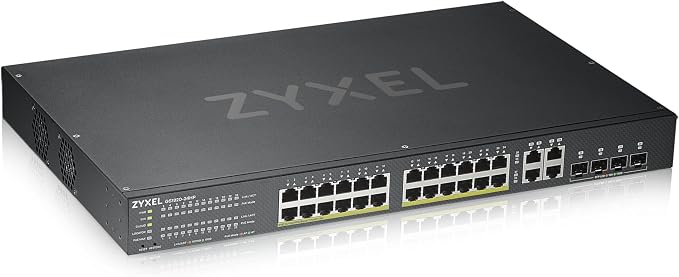 Zyxel 24 Port PoE Switch | Smart Managed | Gigabit Network Ethernet Switch | by ZYXELNETWORKS